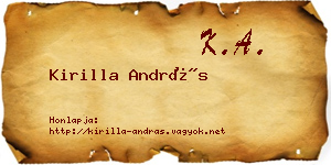 Kirilla András névjegykártya